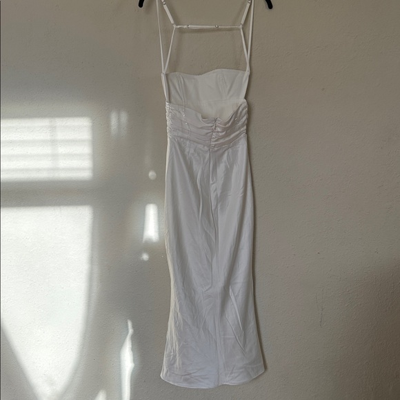 House of CB Lois Ivory Satin Corset Midi Dress NWOT Size XS - Picture 11 of 15
